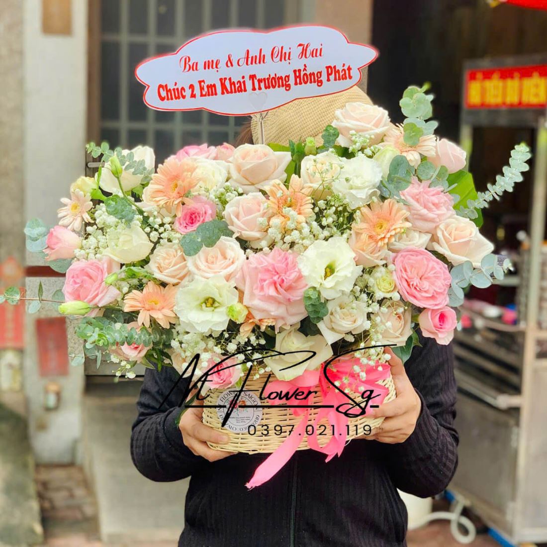 Giỏ hoa tươi 002